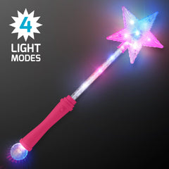 FlashingBlinkyLights 15 inch wand with easy button activation for quick light changes.