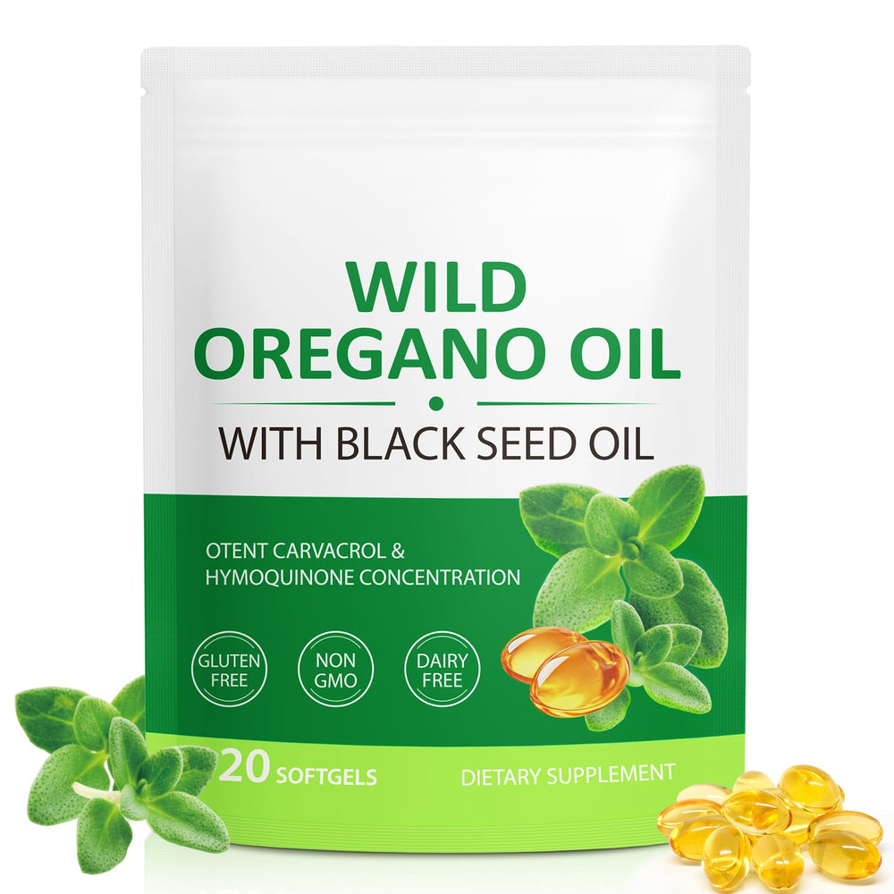 Flasture Oil of Oregano Softgels bottle with 6000 mg oregano for daily immune support.