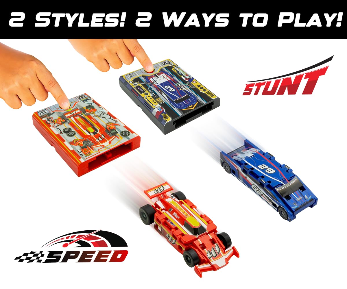 Flat 2 Fast launcher button action enables instant stunt launches.