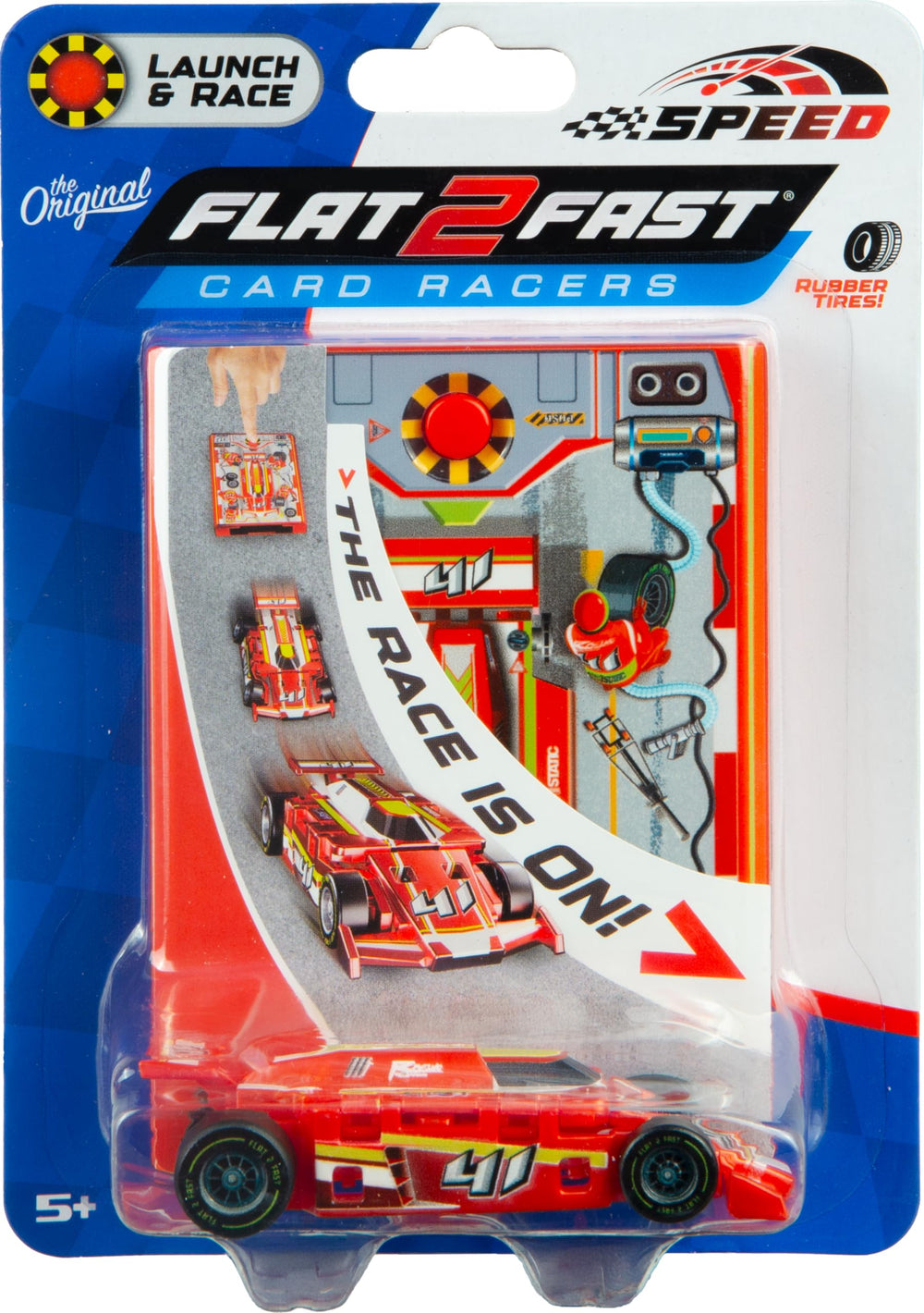 FLAT 2 FAST Original Speed Card Racer green open-wheel design showcases aerodynamics