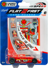 FLAT 2 FAST Original Speed Card Racer green open-wheel design showcases aerodynamics