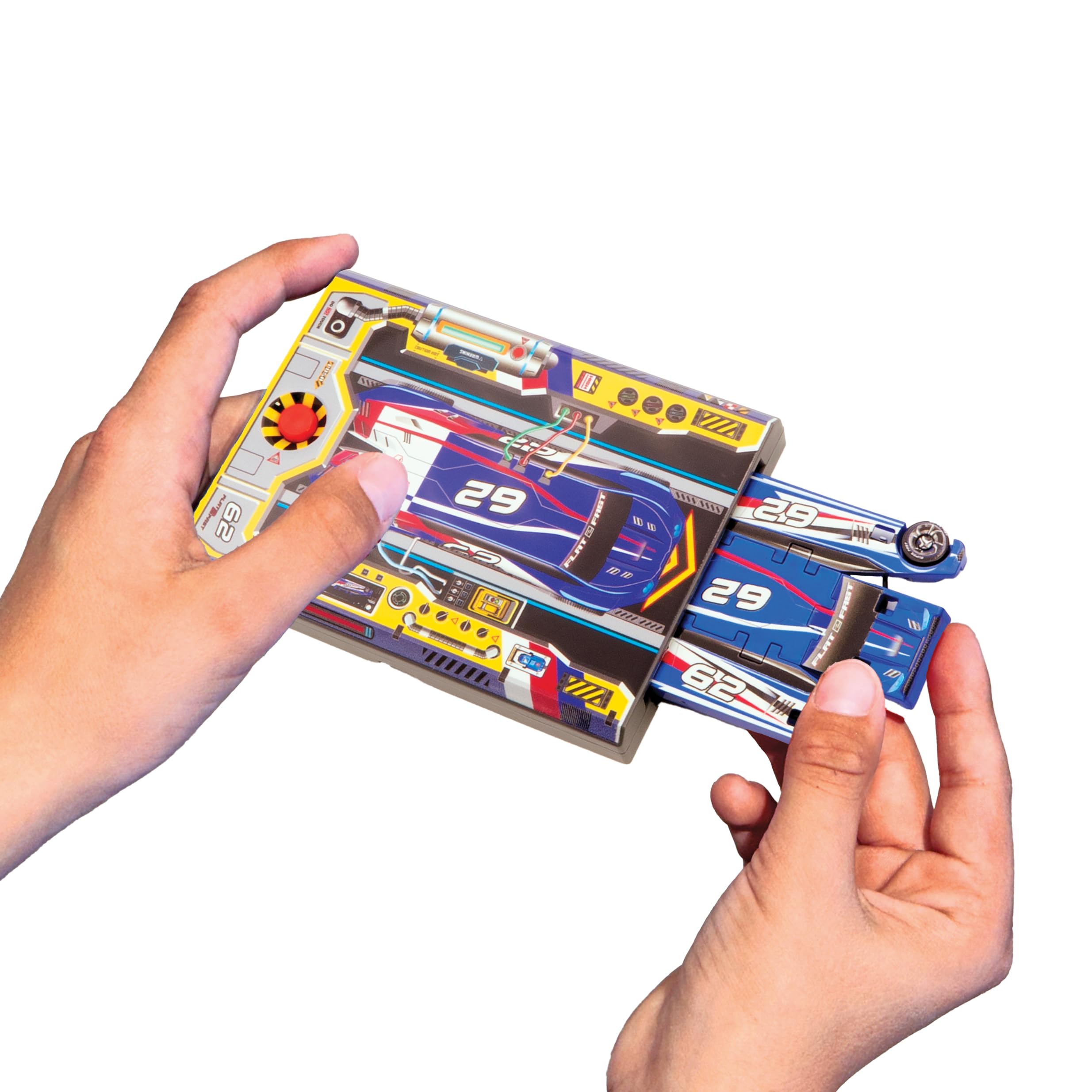 Flat 2 Fast pocket-size toy is ideal for travel and quick play.