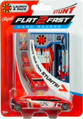 Bright color-variety collection of FLAT 2 FAST racers invites mix-and-match play.