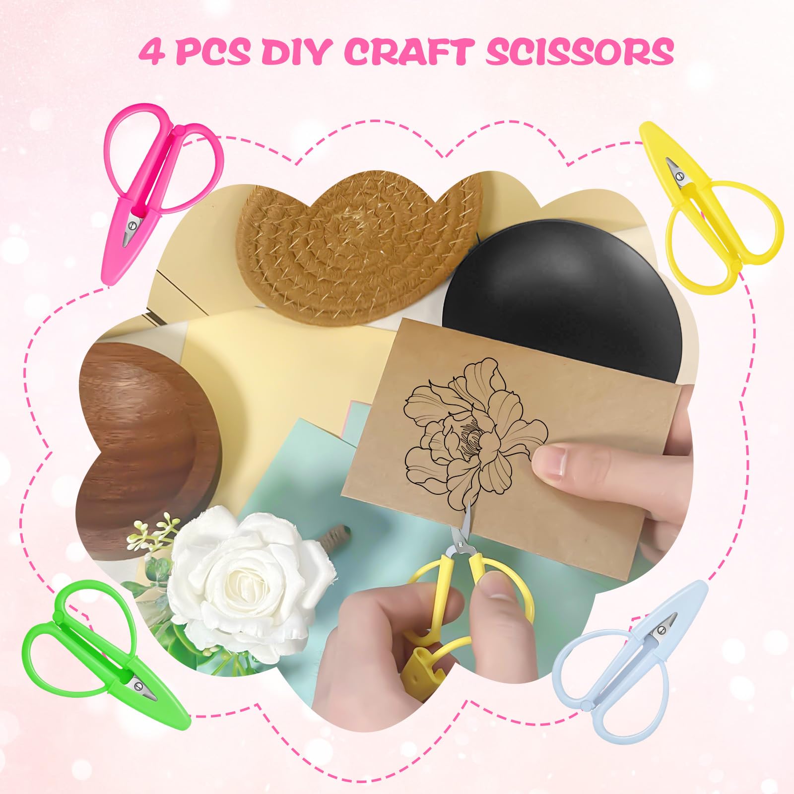 FLATRI travel-cap mini scissors showing silicone snap-on protection