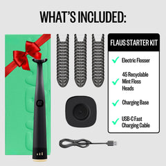 Flaus 45 gentle gliding floss heads offer toxin-free refills.