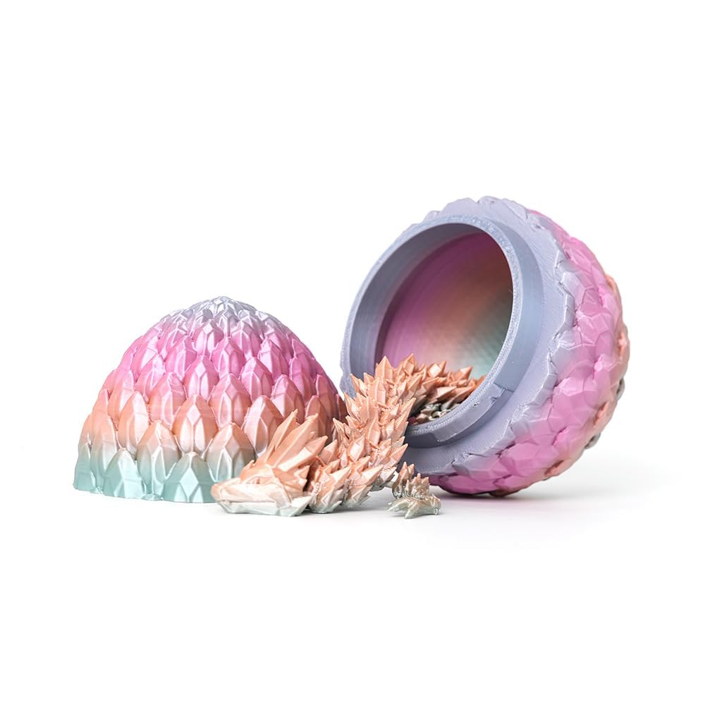 Flavery gemstone egg decor adds a magical dragon centerpiece to any party