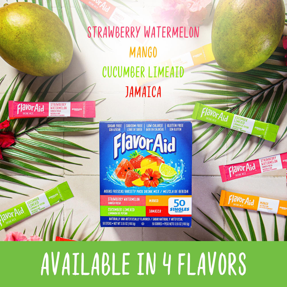 Flavor Aid Cucumber Limeaid stick for a cooling hydration boost.