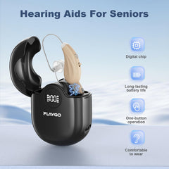 Flaygo hearing aids with USB-C fast charging for quick power on the go