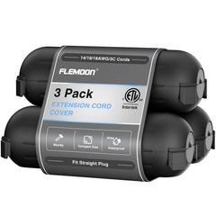 Flemoon outdoor extension cord safety cover with waterproof seal protects outdoor outlets.