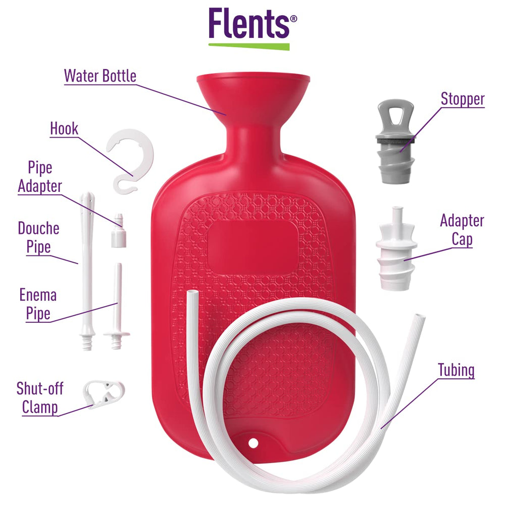 Flents Douche Enema Kit latex-free material for sensitive skin comfort