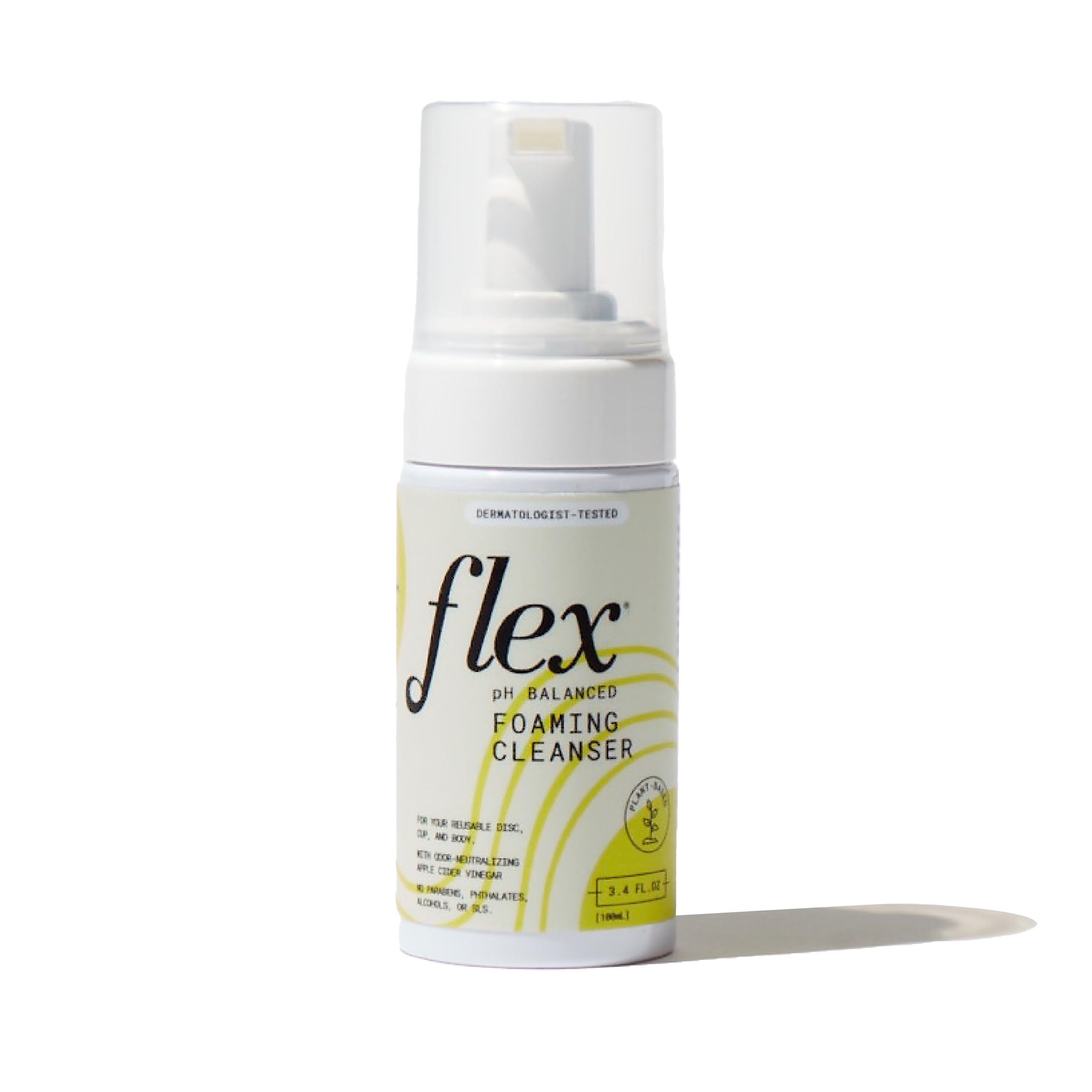 Flex Foaming Cleanser bottle front showing compact travel-friendly design.