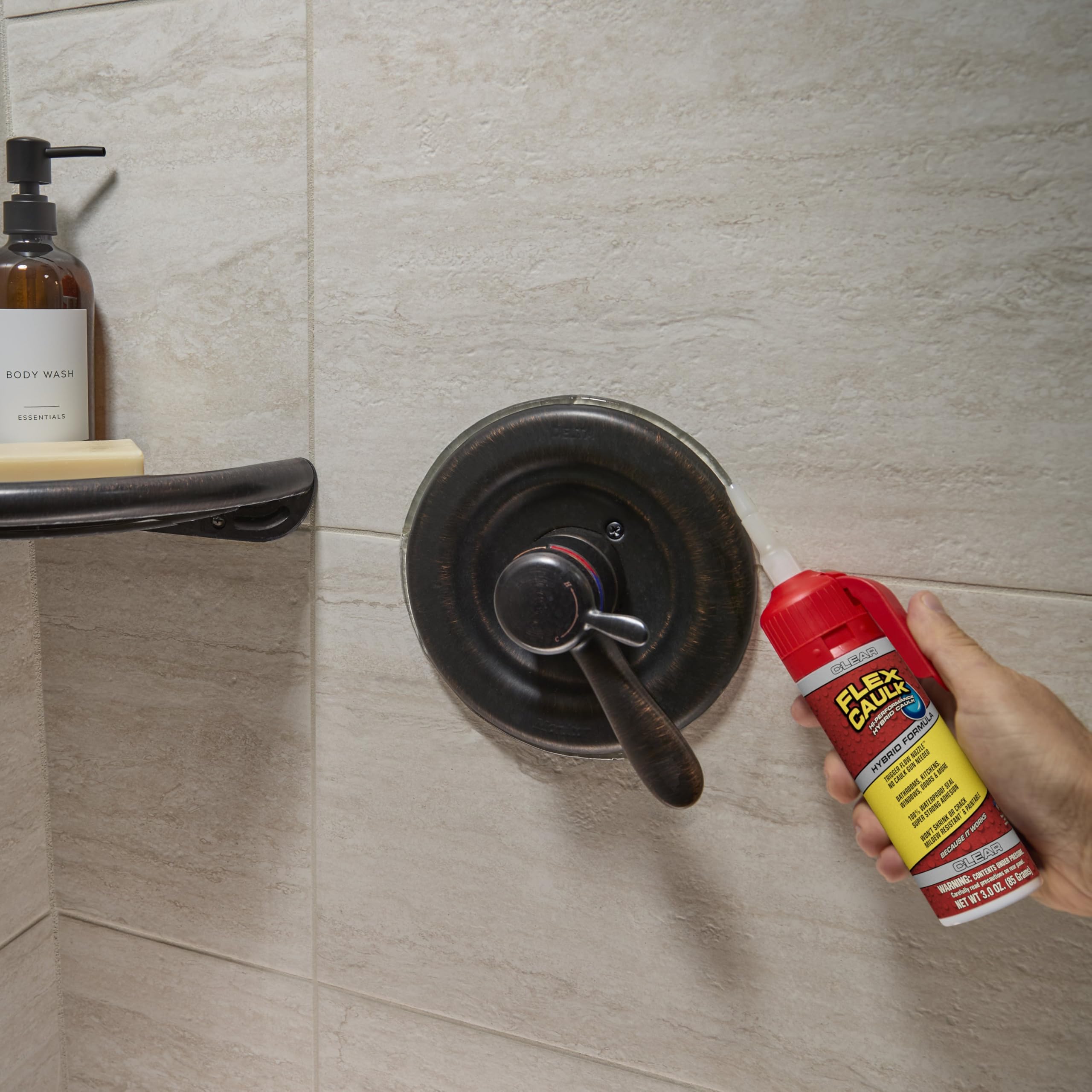 Flex Seal Caulk clear and paintable for seamless finishes