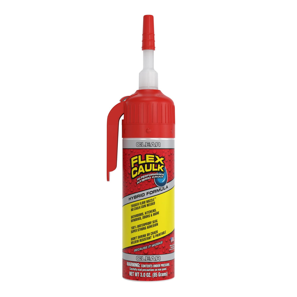 Flex Seal Caulk showing easy application without a gun for fast sealing