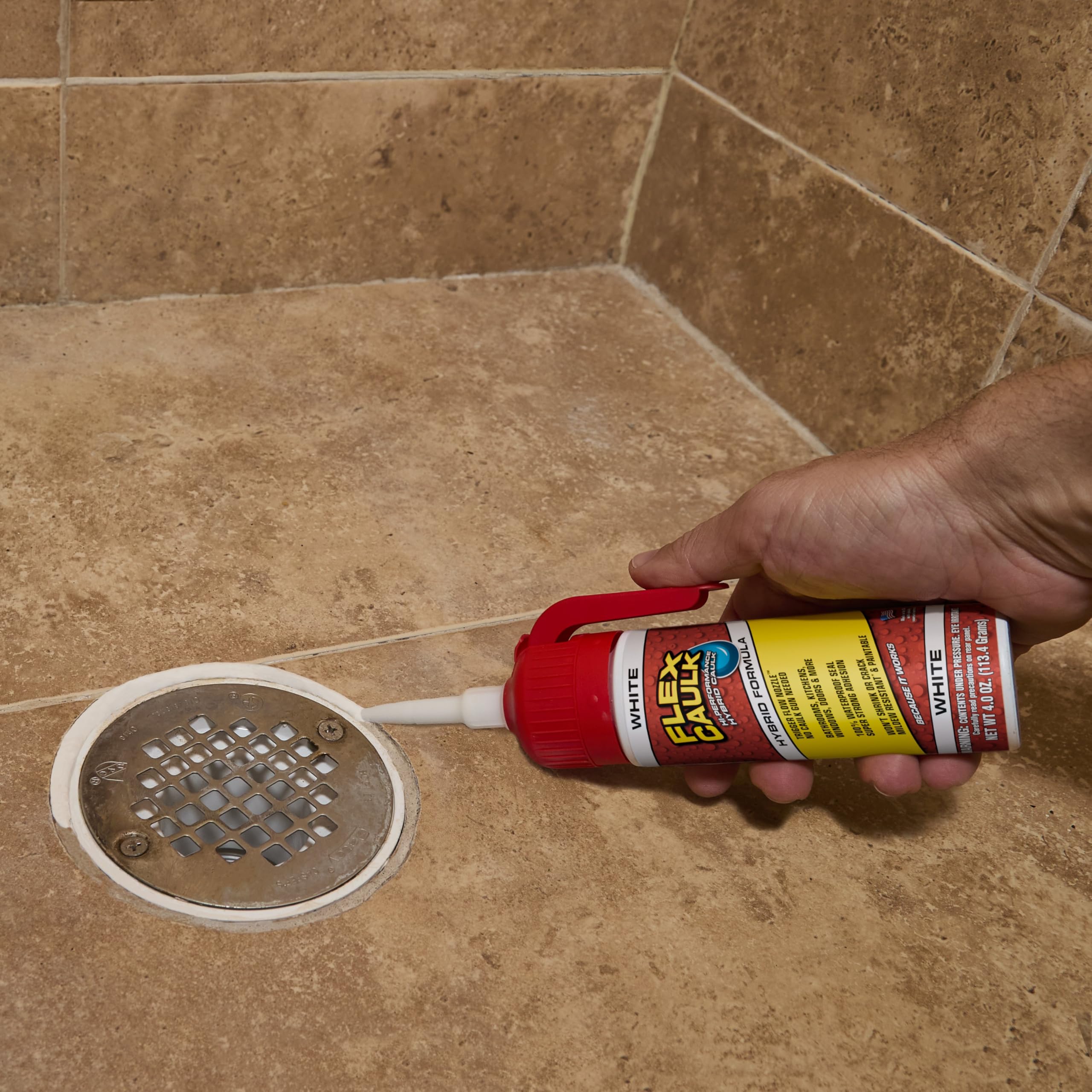 Flex Seal Caulk snap and save cap reducing waste after use