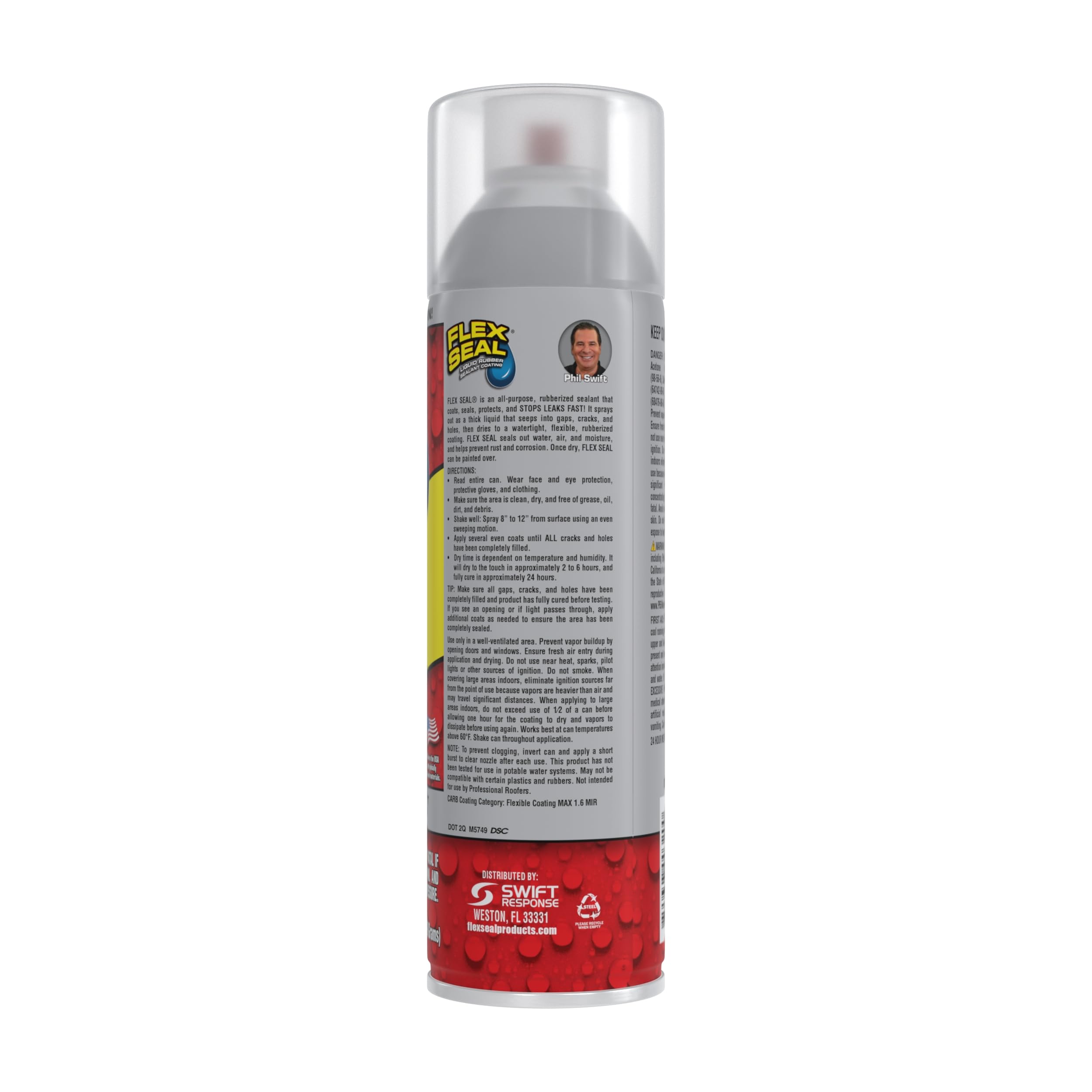 Flex Seal application over cracks seals leaks on roofs and skylights.