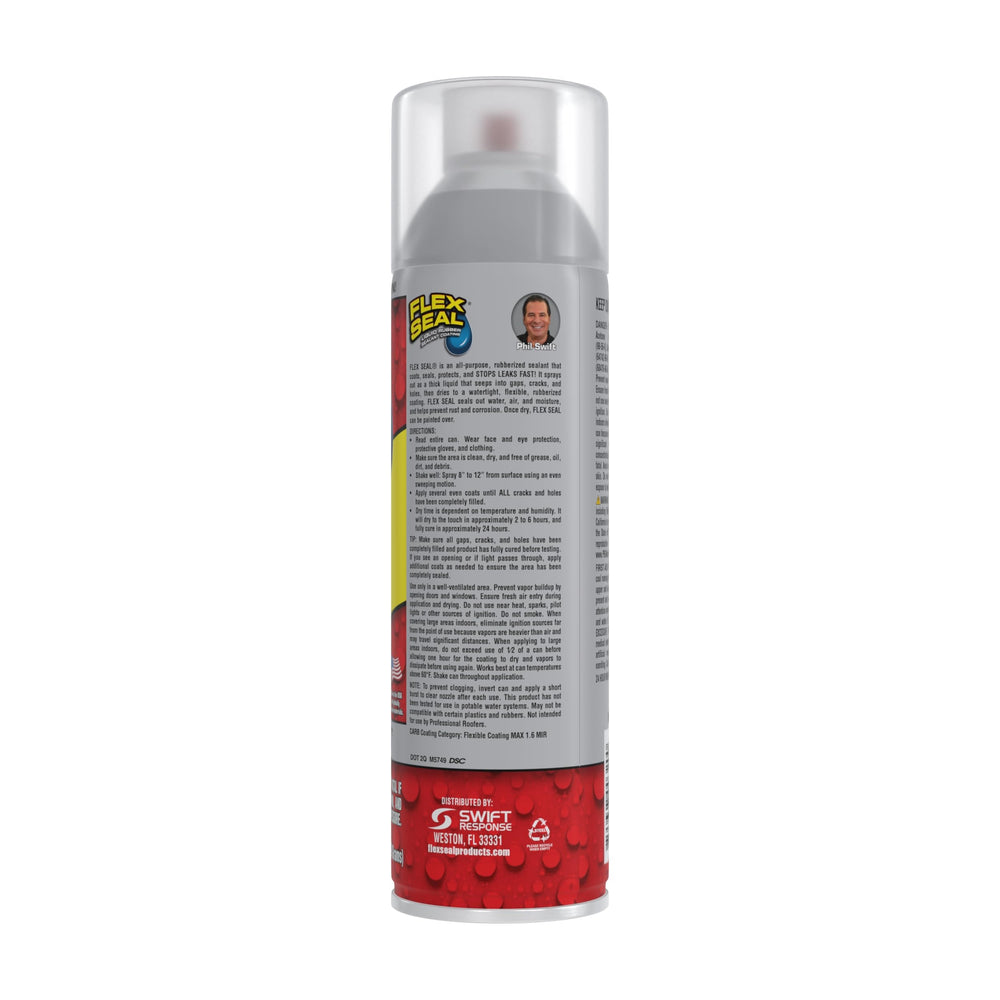 Flex Seal application over cracks seals leaks on roofs and skylights.