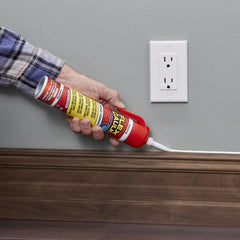 Flex Seal Flex Caulk bead forms a watertight seal on varied surfaces.