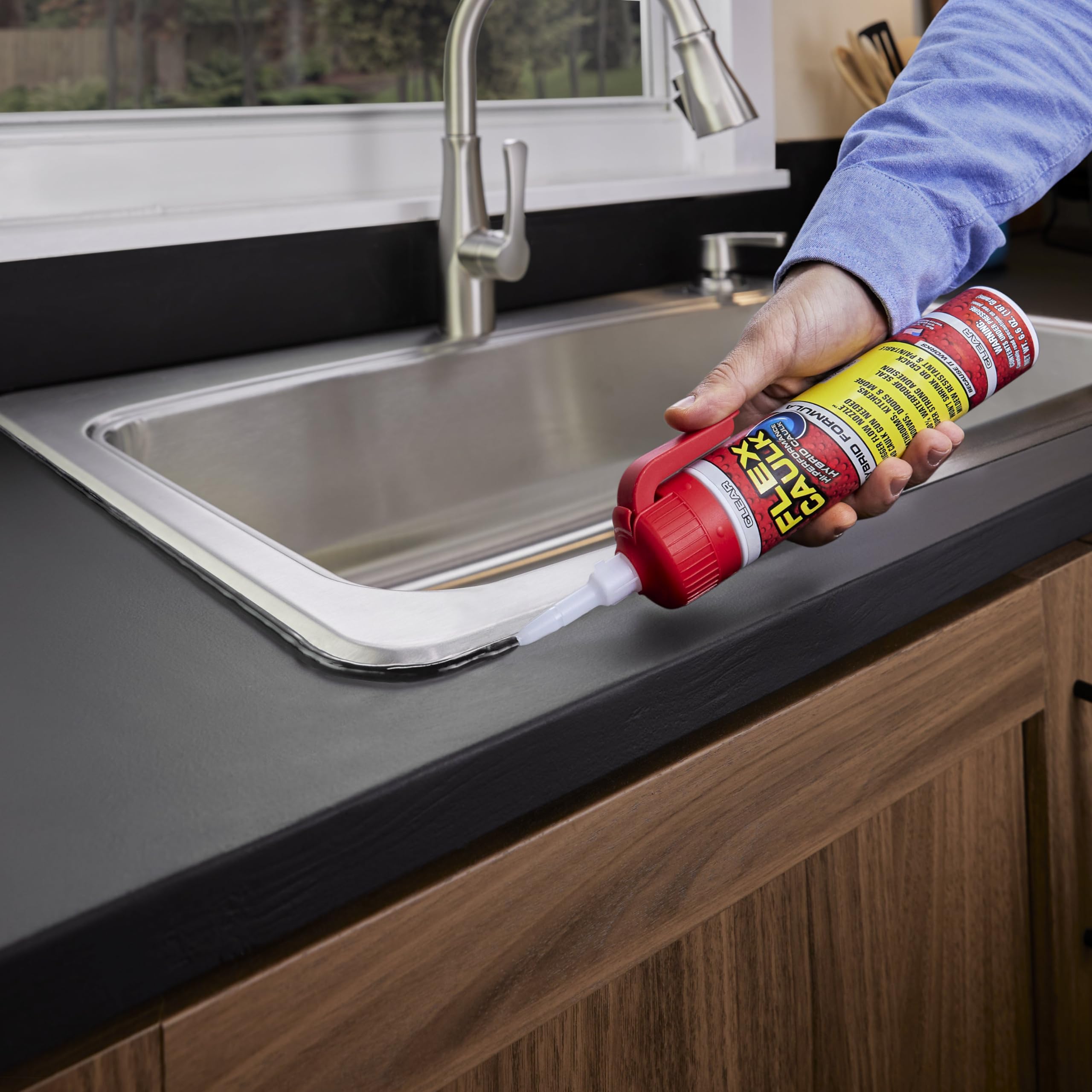 Flex Seal Flex Caulk is paintable for seamless finishing after cure.