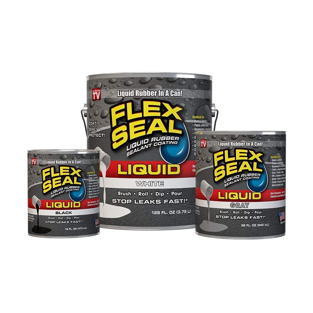 Flex Seal Liquid applied on an RV exterior for flexible waterproofing