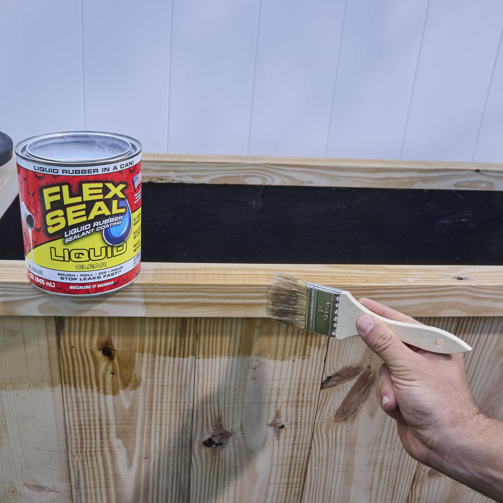 UV-resistant Flex Seal Liquid coating protecting a surface from sun exposure.