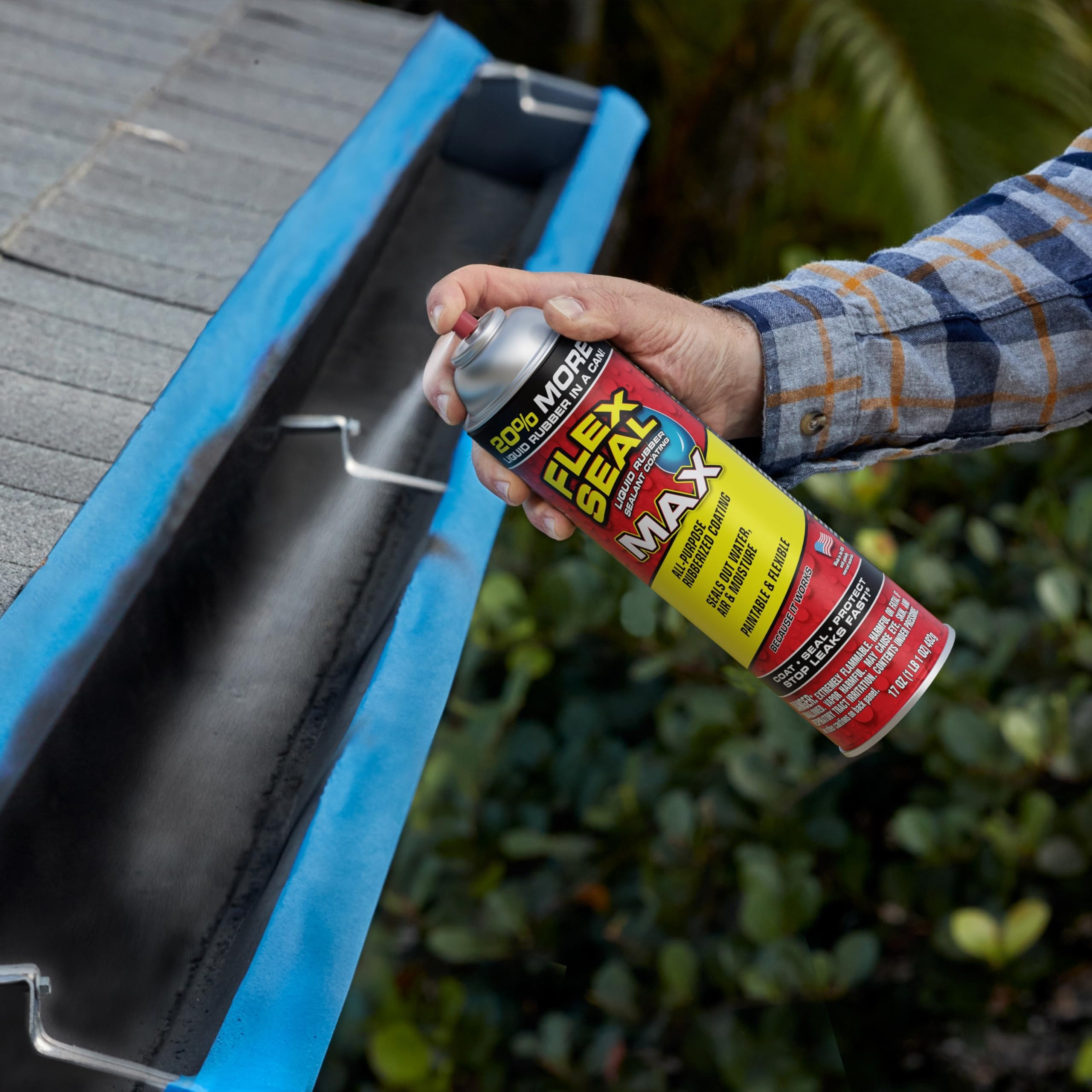 Flex Seal MAX on RV exterior blocks drips and prolongs life.