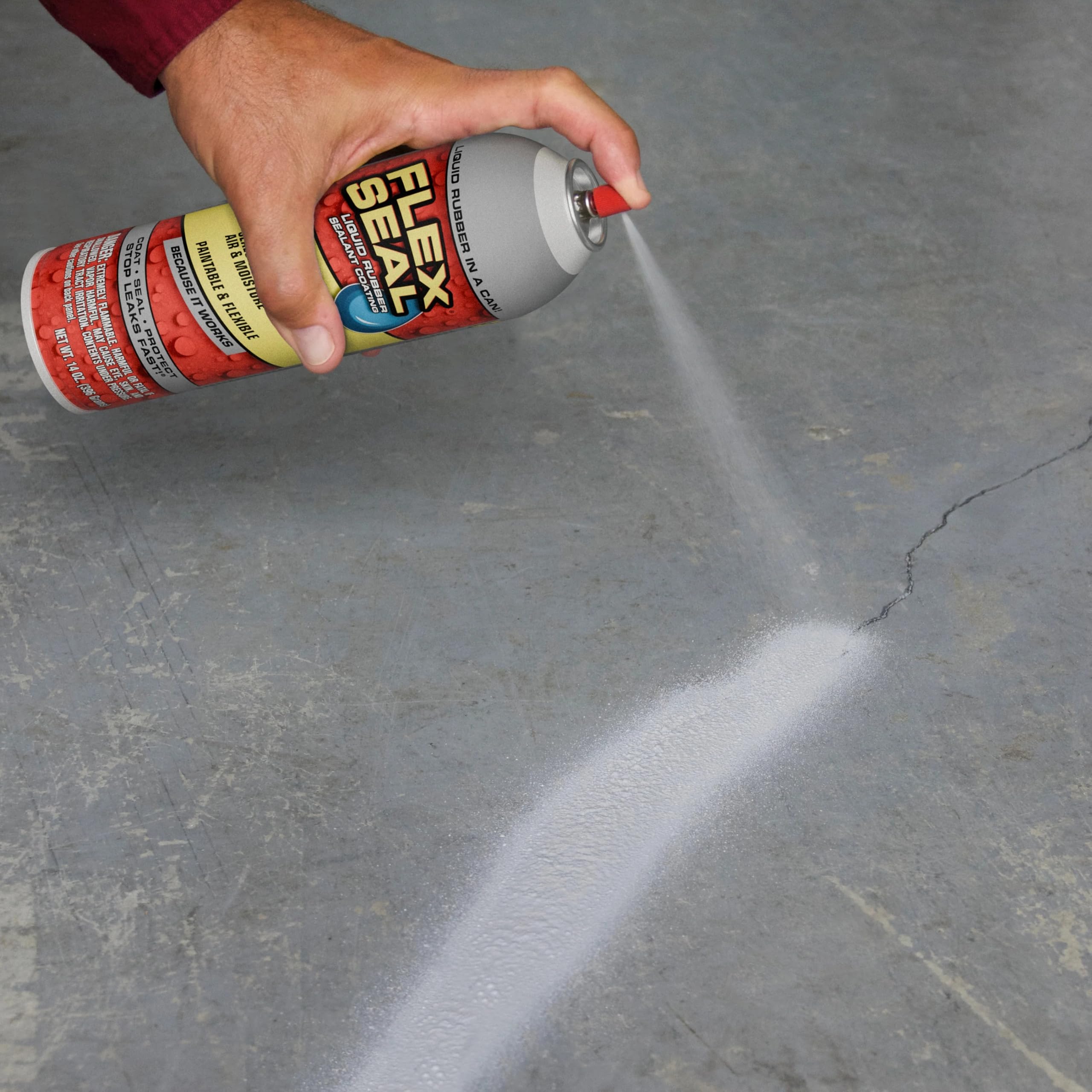 Flex Seal coating dries transparent and flexible, ready for painting.