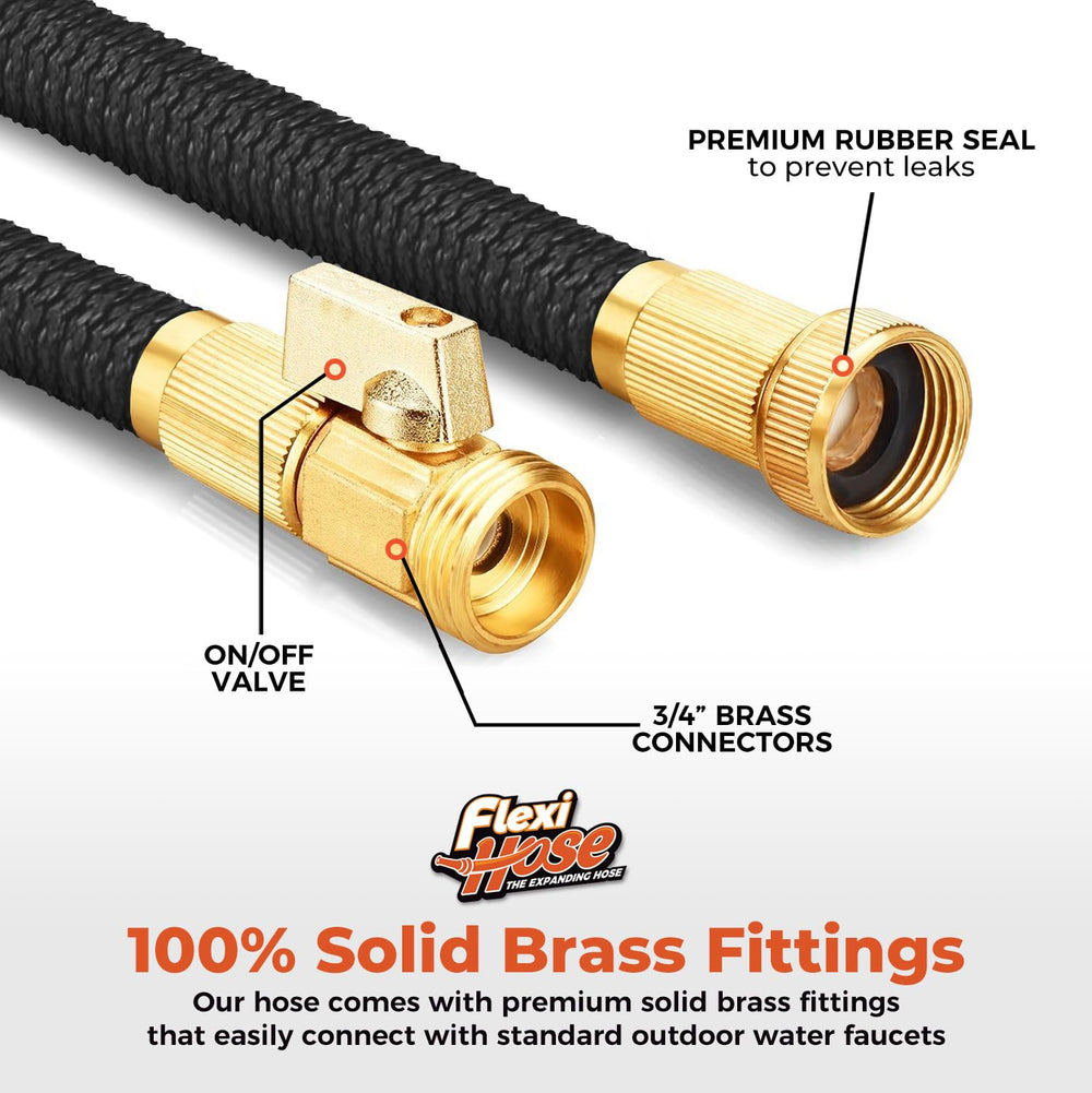 Flexi Hose durable-construction is endurance-tested for repeated use in the garden.