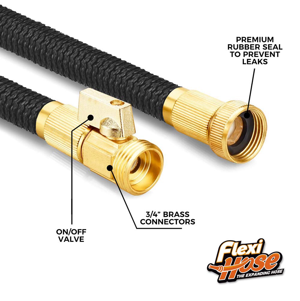 Flexi Hose Plus storage bag and hook simplify outdoor organization.