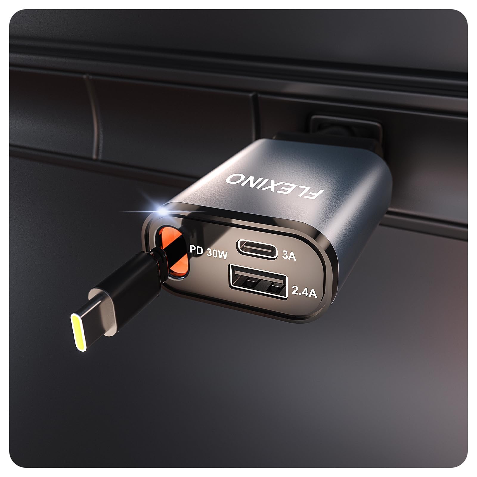 Flexino Ultra-Slim compact design minimizes clutter in tight dashboards.