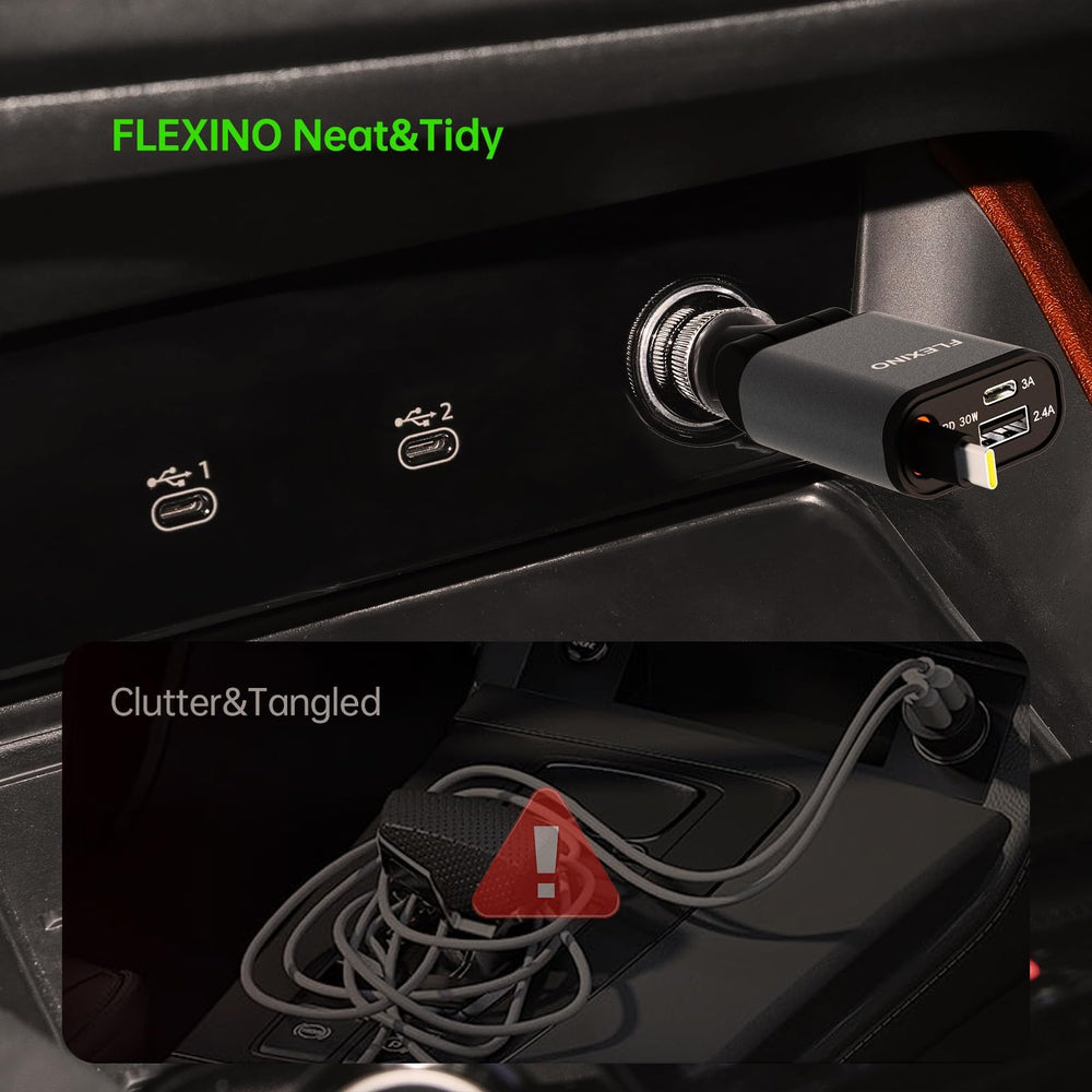 Flexino Ultra-Slim USB-A port supports older devices and quick top-ups.