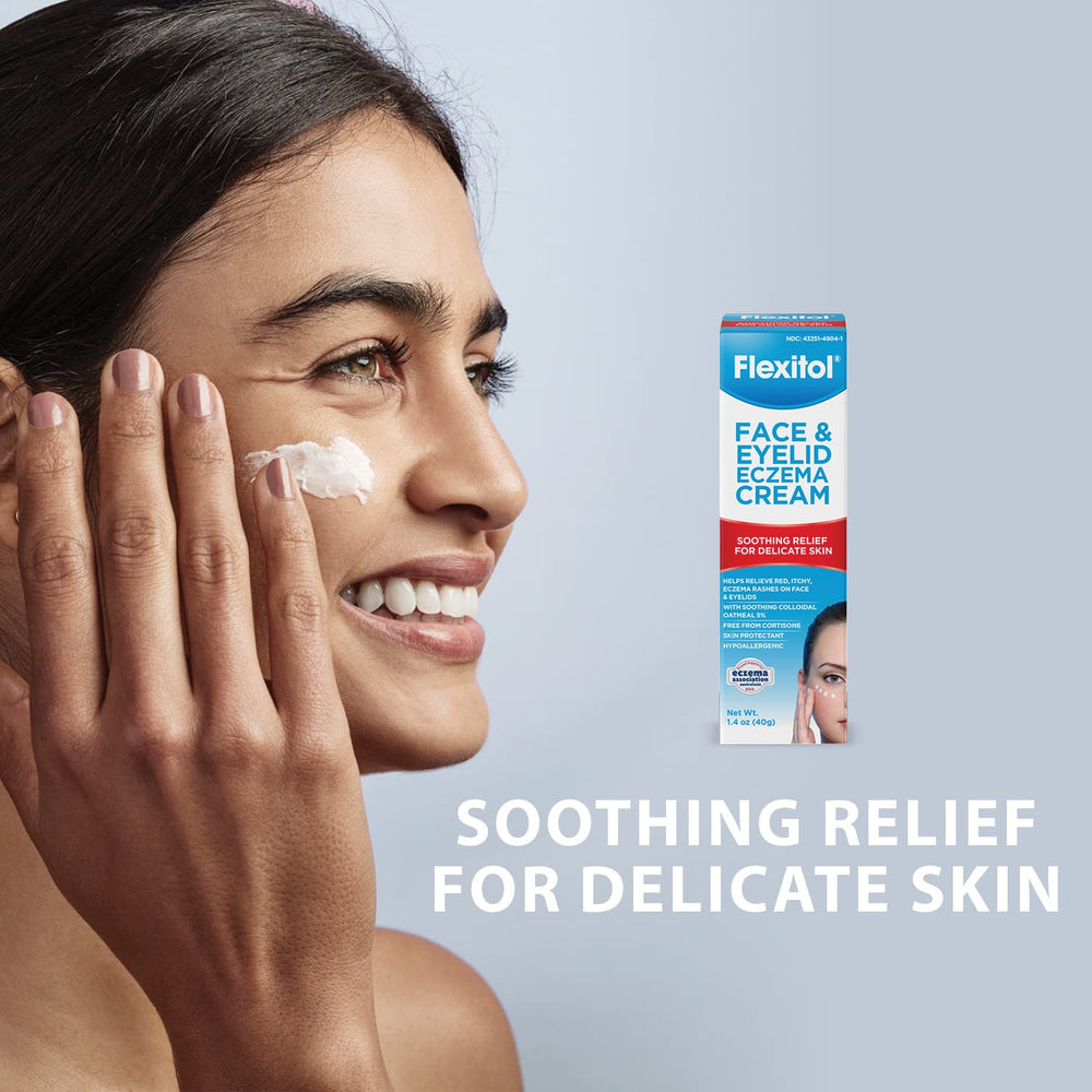 Flexitol daily-care routine flatlay suggesting hydrating facial care.