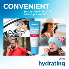 Flexitol Original Lip Balm forms a protective barrier against dryness.