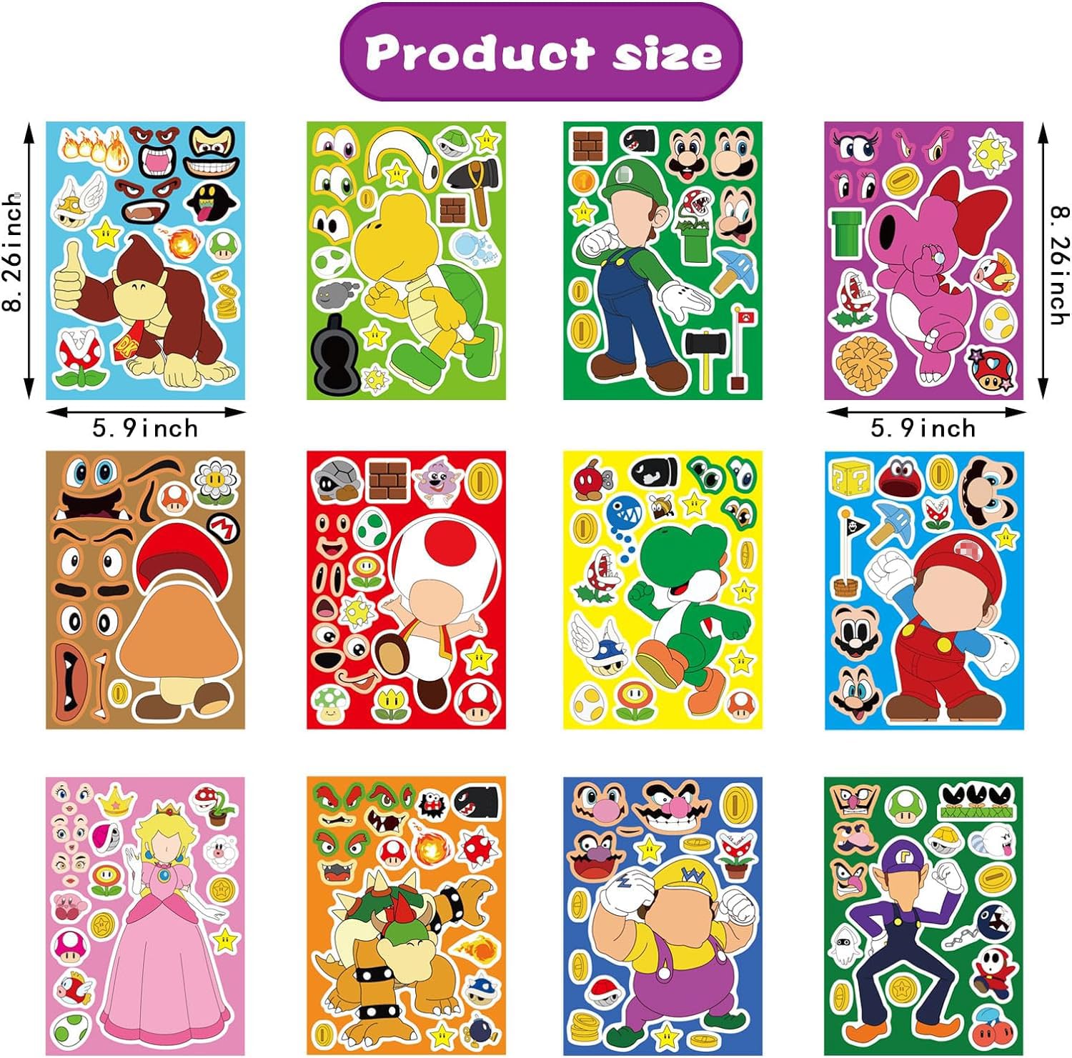 FlgarGO Mario party favors ideal for birthdays, game prizes, and goody bags