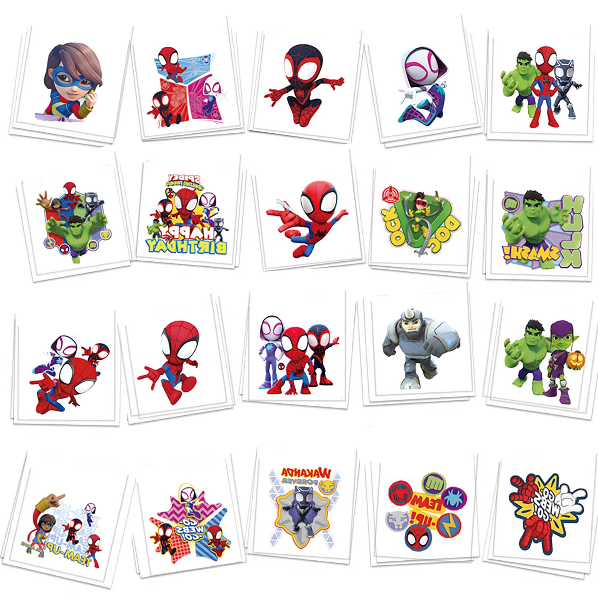 FlgarGO Spidey tattoos with vibrant designs for goody bag fillers