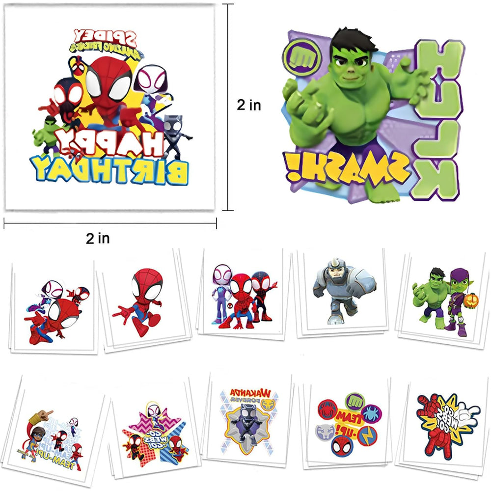 FlgarGO Spidey tattoos easy apply and remove for busy party moments