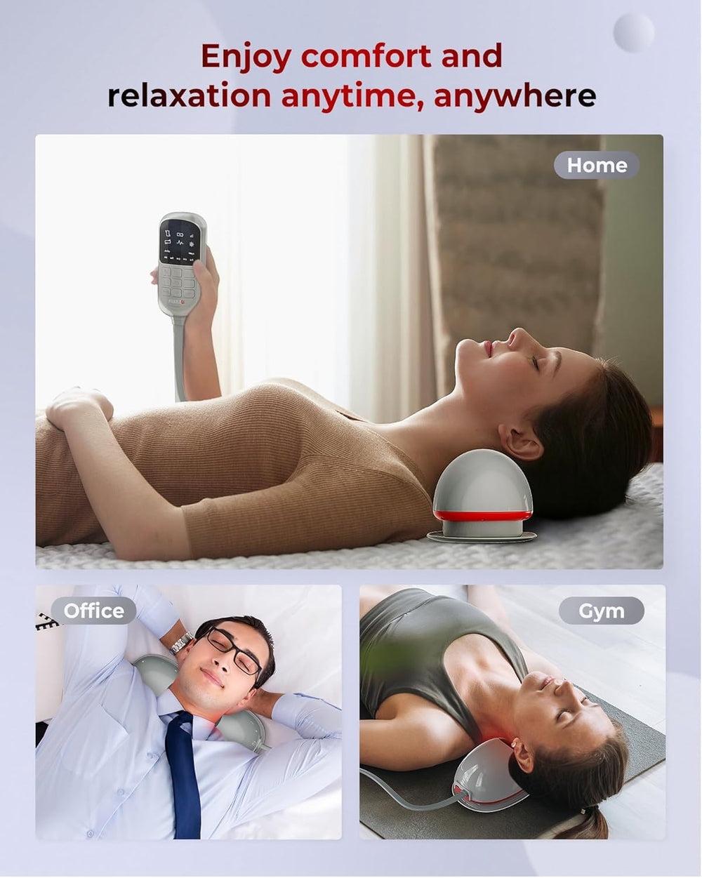 Flikeze portable travel-ready neck stretcher for home and office
