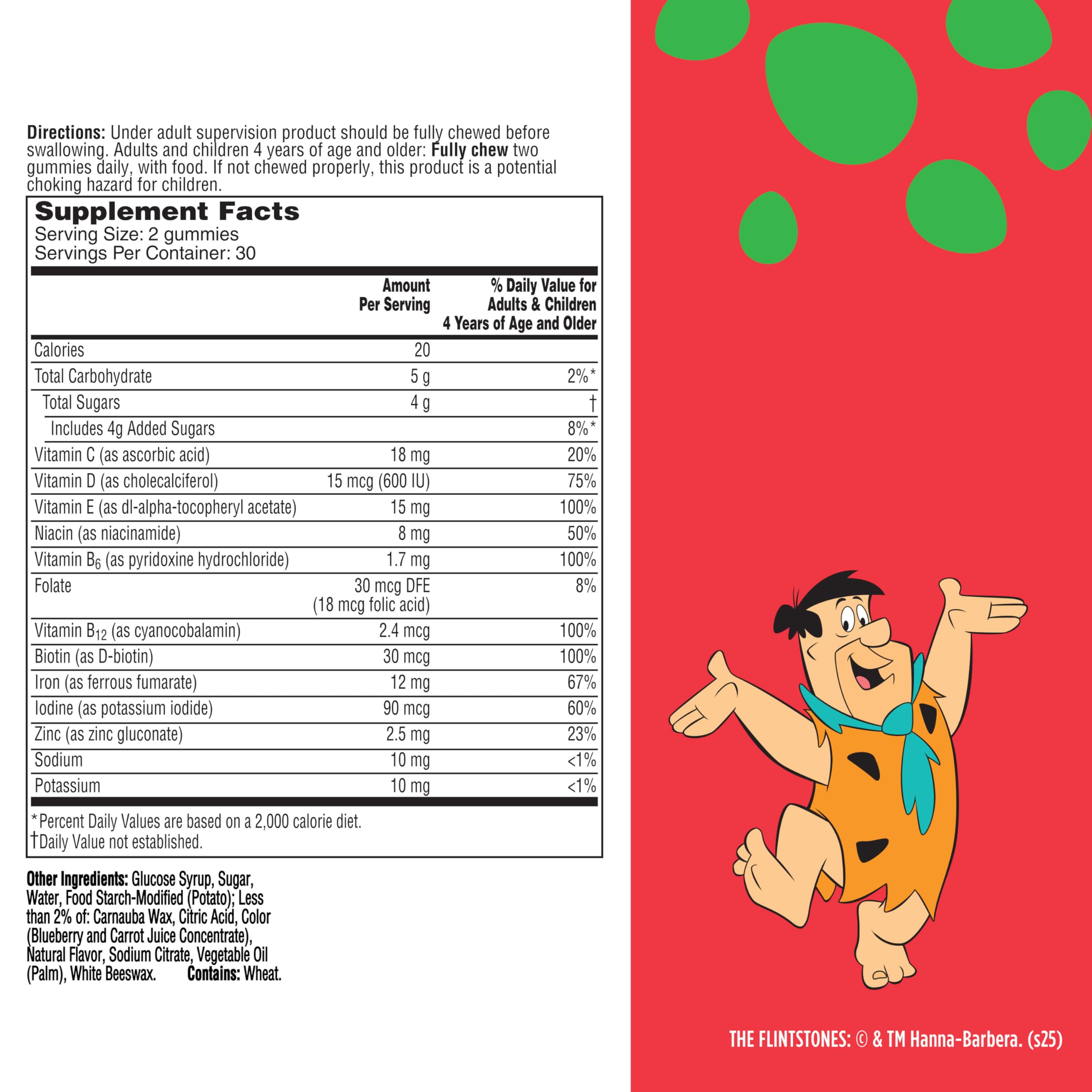 Flintstones vitamins free of synthetic colors and common allergens