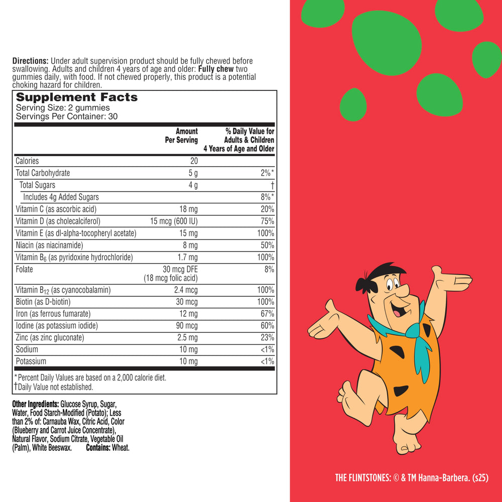 Flintstones vitamins free of synthetic colors and common allergens