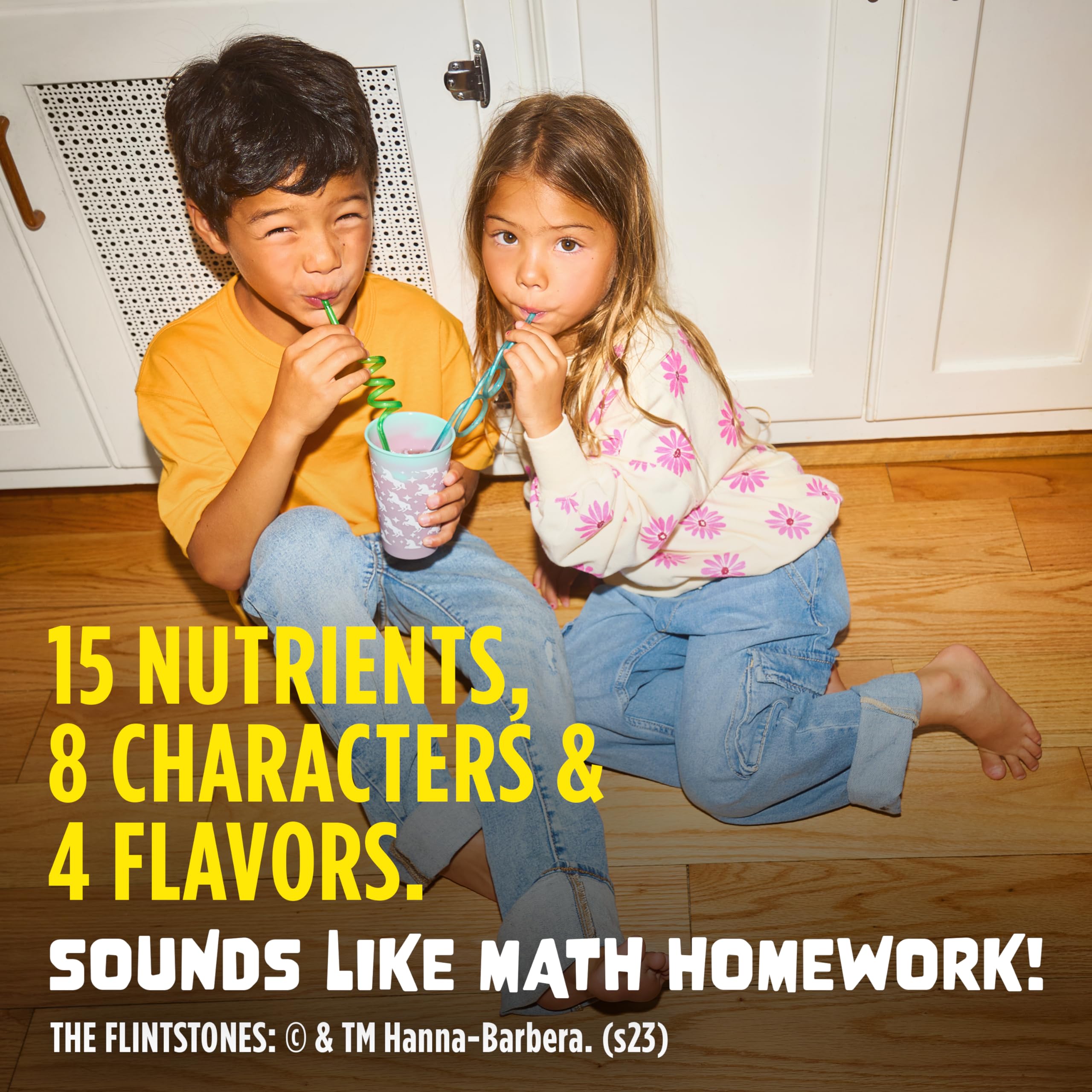 Flintstones chewables cherry flavor for kid-friendly daily vitamins.
