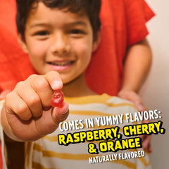 Flintstones Gummies Raspberry flavor closeup offers delicious daily vitamins