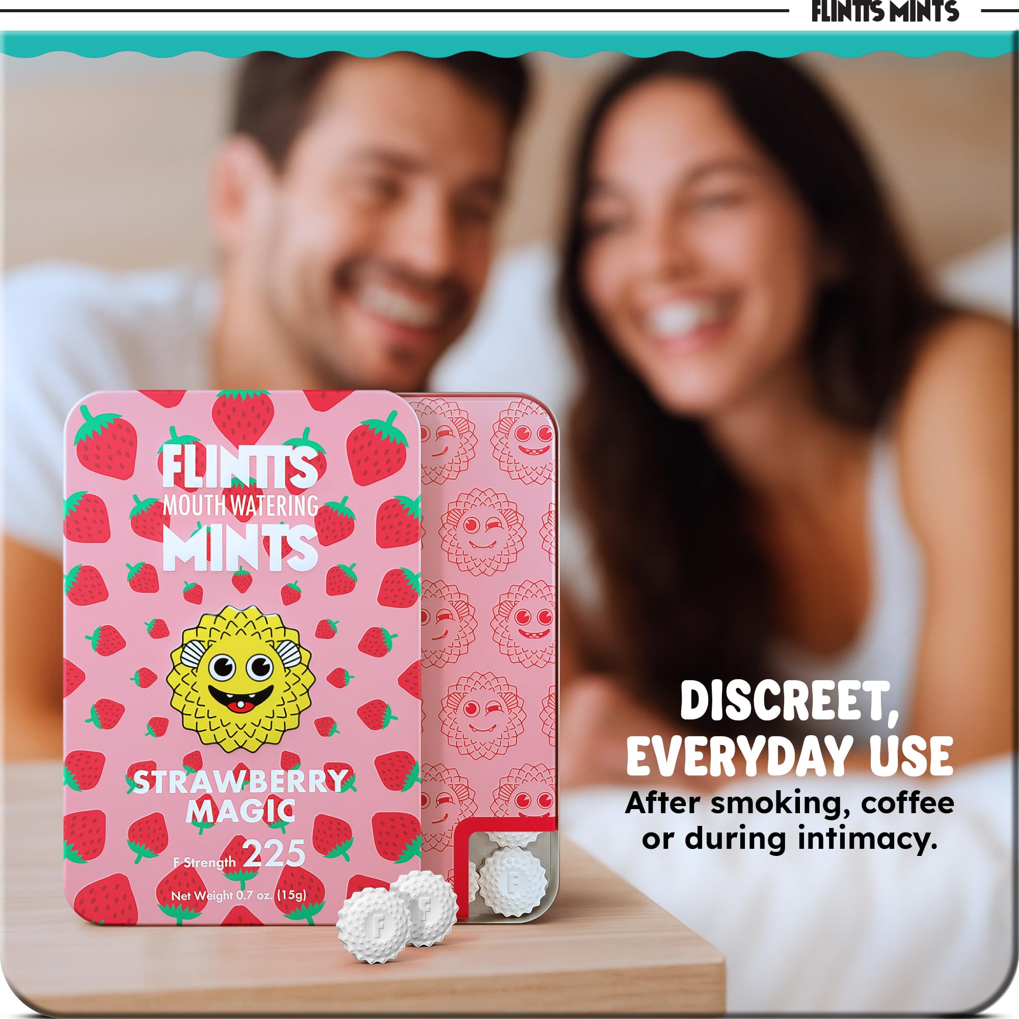 Flintts Mints mouth moisture sensation for longer freshness.