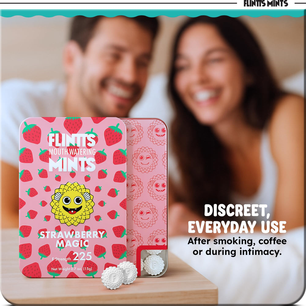Flintts Mints mouth moisture sensation for longer freshness.