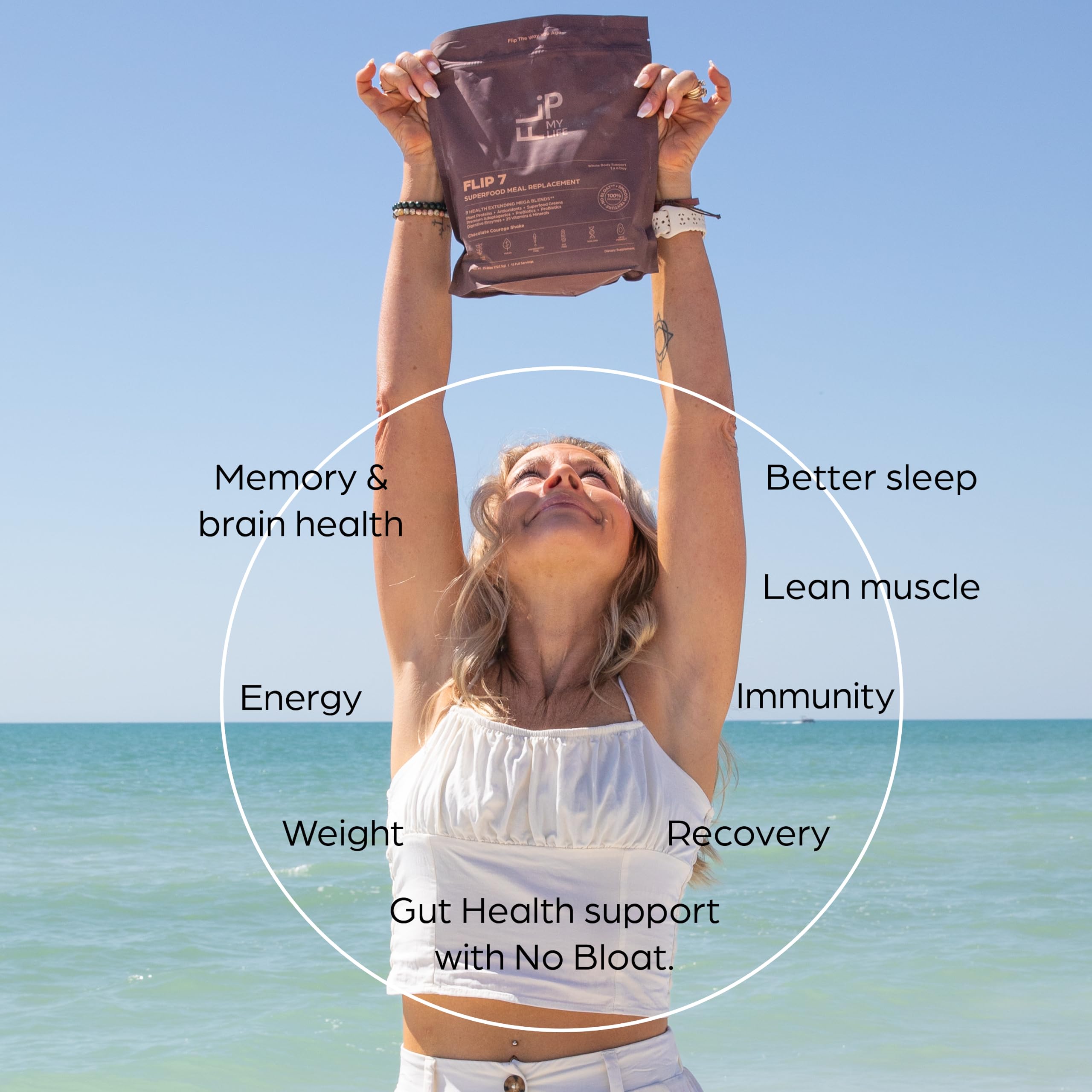 Flip My Life Flip 7 Chocolate digestive enzymes support comfortable digestion during busy days.