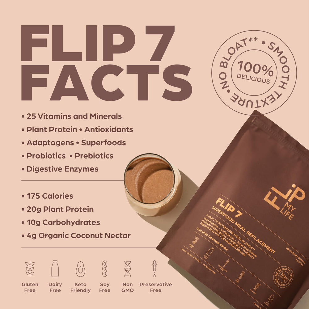 Flip My Life Flip 7 Chocolate scoop dispensing shows simple two-scoop serving.