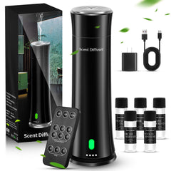 FLLUK Hotel Scent Diffuser Starter Kit diffuser unit delivers large-room fragrance.