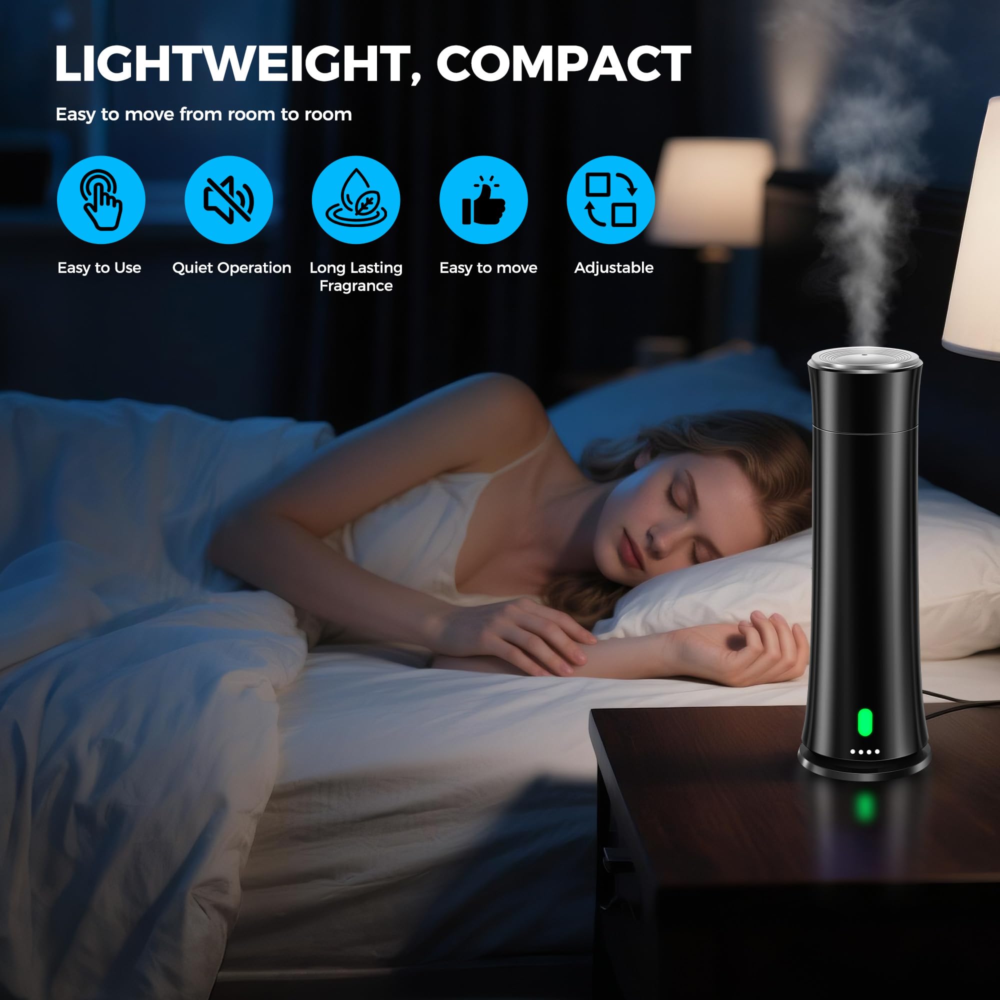 FLLUK 85ml oil bottle highlights ready-to-use fragrance for quick setup.