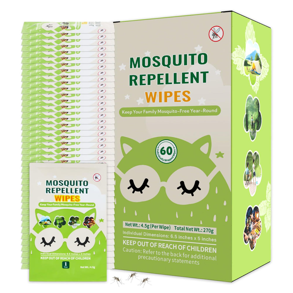 FLODTEEK mosquito wipes travel pack in action for on-the-go outdoor protection.