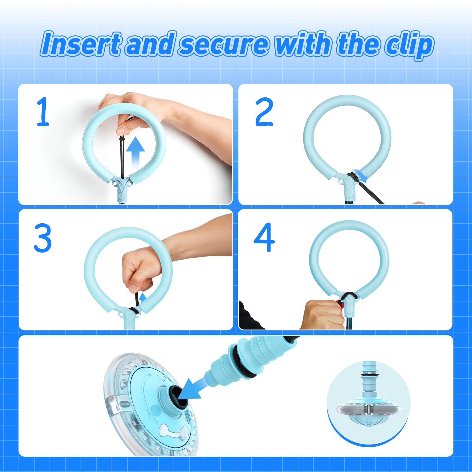 Flooyes skip ball foldable design makes it easy to carry and store.