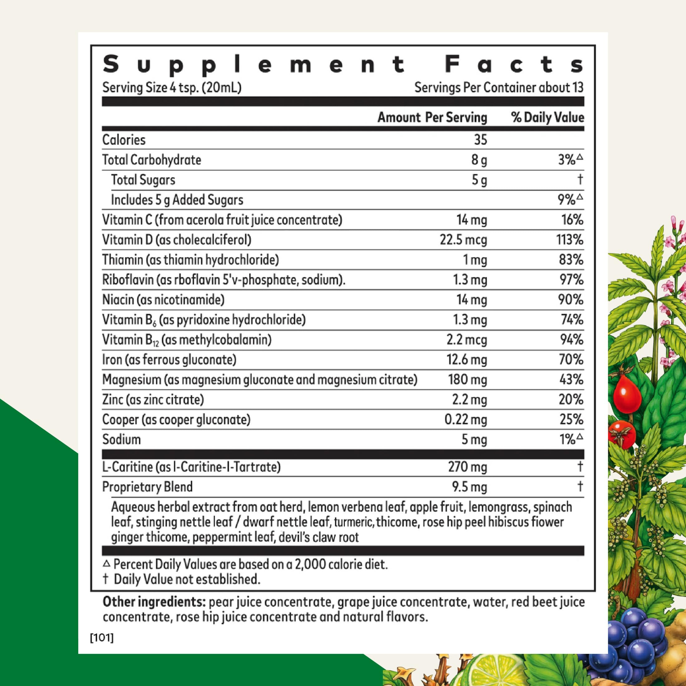 Floradix Iron Sport liquid pouring into a glass for easy absorption.
