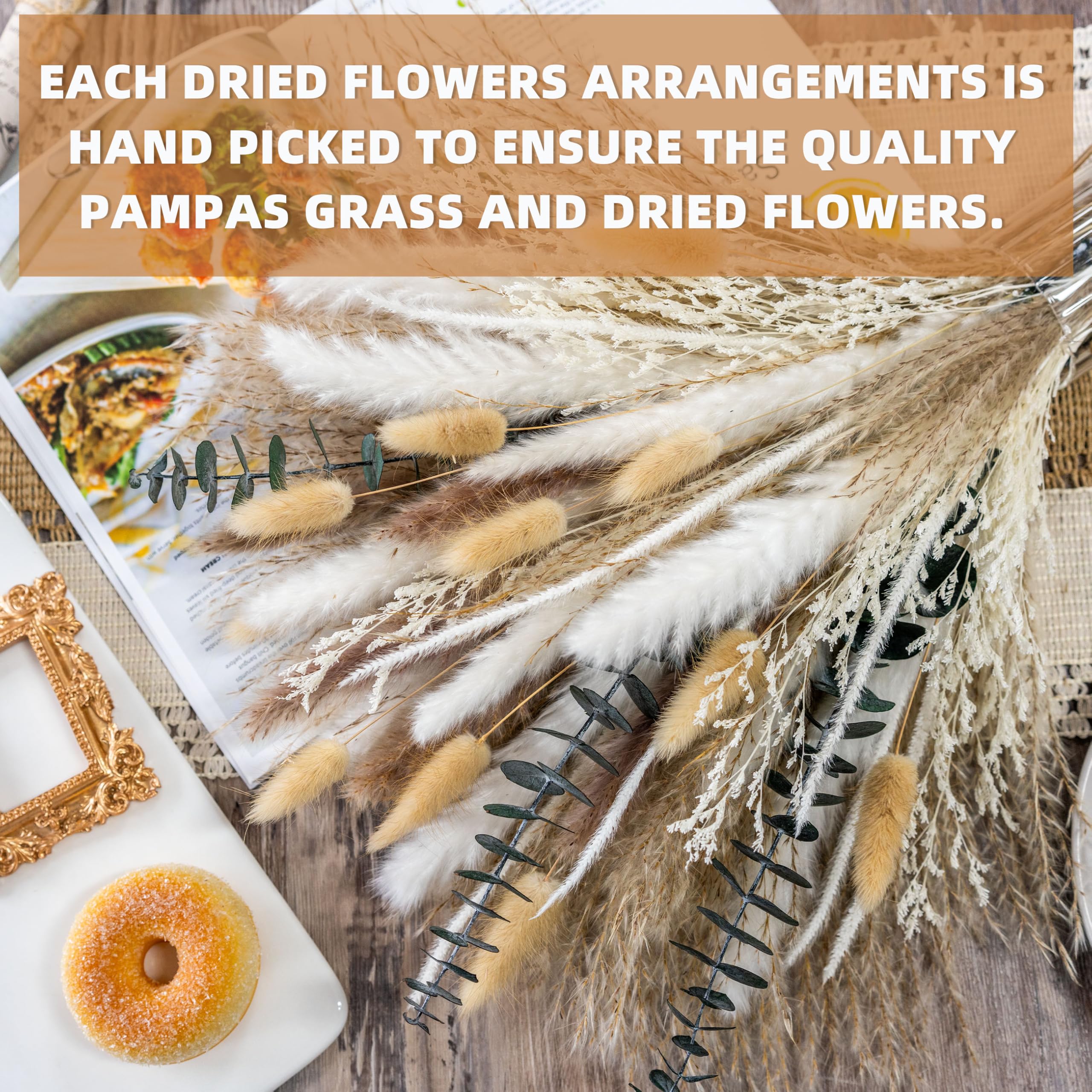 FloraDream rustic home decor pampas vertical display.